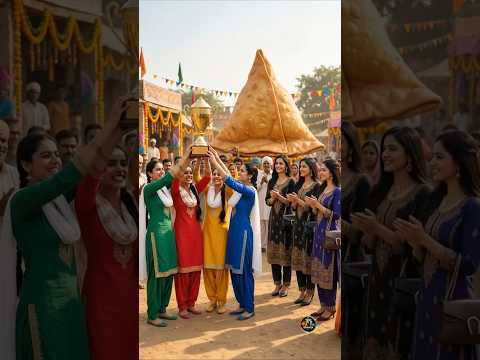 4 Village Girls 🆚 4 Rich Girls 😱 World's Biggest 10-Foot Giant Samosa Challenge 🥟 | Shocking Ending!