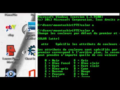 comment changer la couleur du cmd ( invite de commande )
