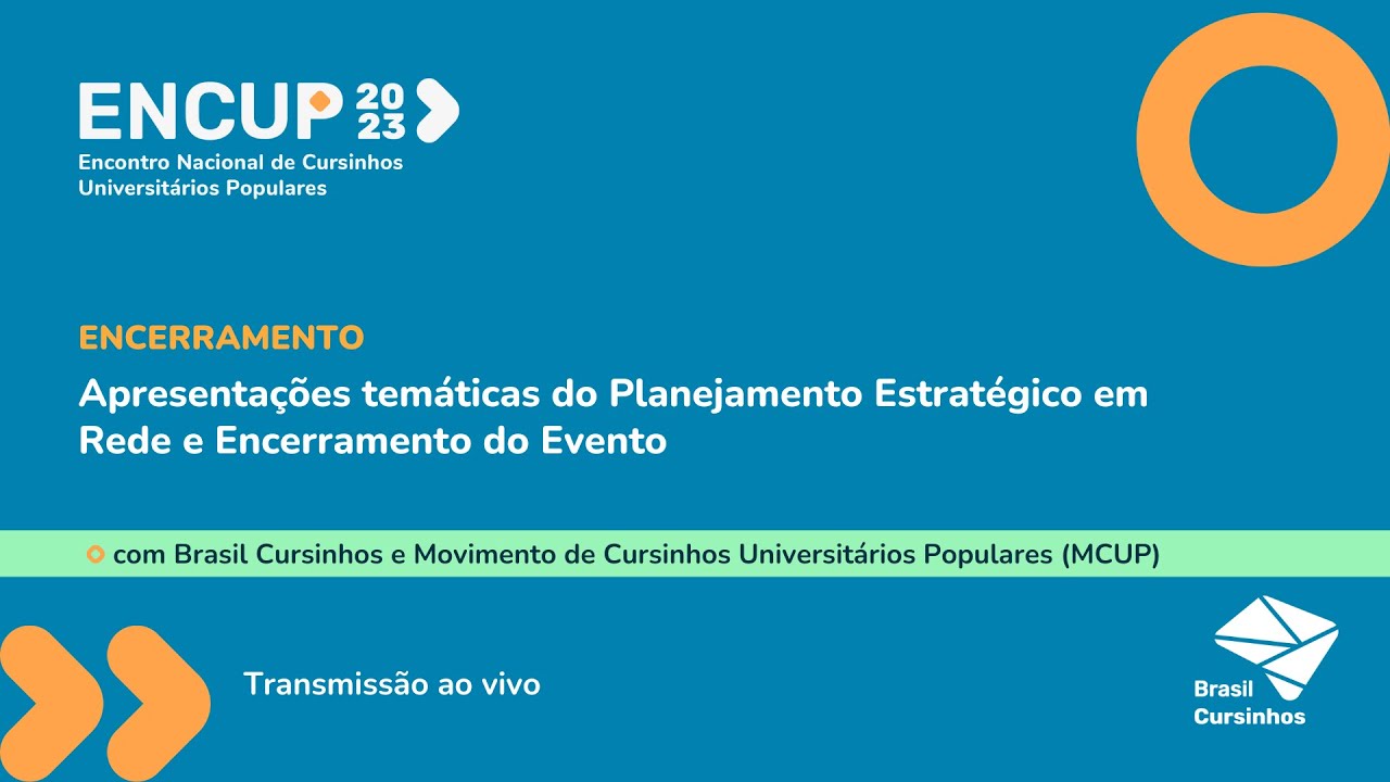 [ENCUP 2023] Apresentações temáticas do Planejamento Estratégico em ...