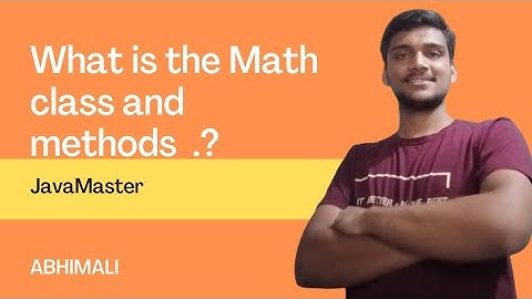 What is the math class .?|JavaMaster|java|abhimali| #java #learnjava #javamaster #msbte