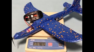 USD 2.0- WS35CM hand launch glider + AR3201G-S gyro/ESC integrated receiver, gross weight 36g