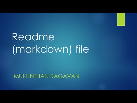 What is readme.md file or markdown file