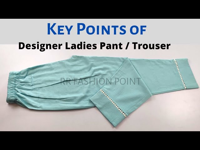 Easy Designer Women Pant Trouser Cutting and Stitching / Ladies Pant Design