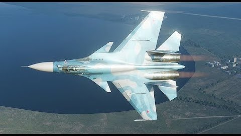 DCS World: Descending rolling scissors 3rd person and flyby views. Su-33 ~ F-18c