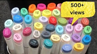Ohuhu Alcohol Markers Swatches / Set of 40 #alcoholmarkers #alcoholmarkersswatches #ohuhumarkers