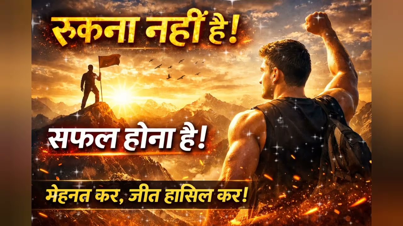 रुकना नहीं है | Powerful Motivational Song 2026 | Hindi Motivation Song | Success Motivation