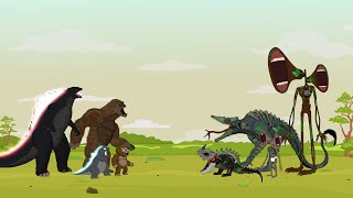 Kong vs Rescue Godzilla in ATTACK On VIRUS ZOMBIE SKULLCRAWLER + SIREN HEAD | Godzilla Animation