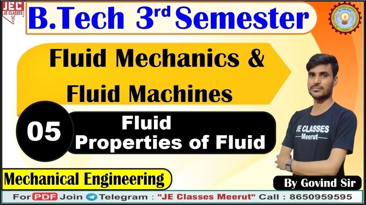 05 Fluid Mechanics & Fluid Machines Mechanical Engineering | B.Tech 3rd Semester Class By Govind Sir