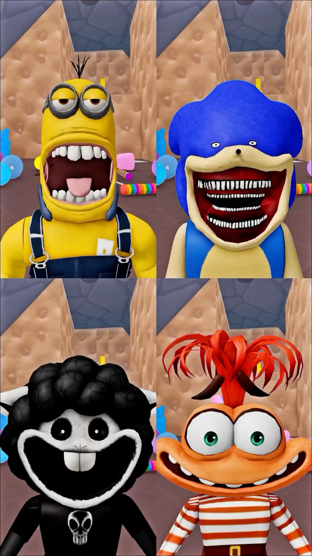 Roblox Candy Baba Chops Shin Sonic #insideout2 #anxiety #minions #frowningcritters #smilingcritters