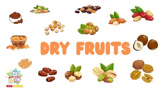 Explore the World of Dry Fruits in English! 🍑🍍🥥