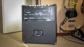 Modification of a Fender Rumble 100 V3 bass combo. I modified the combo by putting two connectors on the back, cutting the inside 