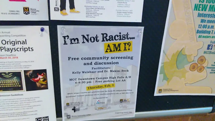 "I'm Not Racist... Am I?" Anti-White Indoctrination Flier at Monroe Community College of Rochester
