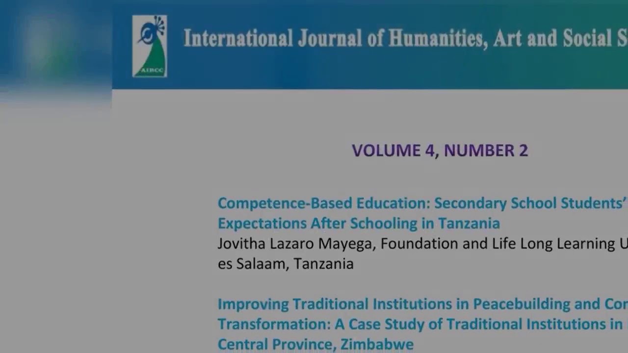 International Journal of Humanities, Art and Social Studies (IJHAS ...