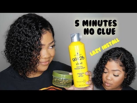 Lazy 5 Minute Lace Wig Install | No Glue Needed