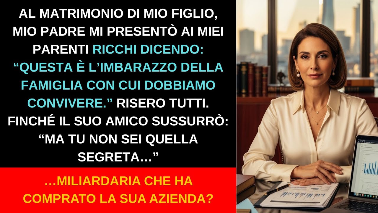 Al matrimonio di mio figlio Matteo, mio padre si alzò durante il brindisi e davanti a centocinquanta ospiti prese il microfono. Disse che ero l'imbarazzo della famiglia, l'unica che non aveva...
