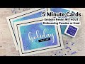 Emboss Resist WITHOUT Embossing Powder or Heat! - 5 Minute Cards