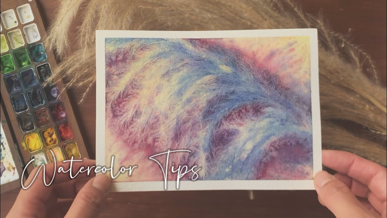 零技巧 超療癒 蘆葦水彩畫 | 跟大自然借畫筆 | 