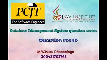 Data Base Task 49 | 1st Year | Semester 01 | Java Institute