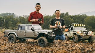 Rc Crawler : Killerbody Jeep Gladiator & Toyota Lc70 Driving Off-Road 4x4 Rc Cars | @e3s-rc