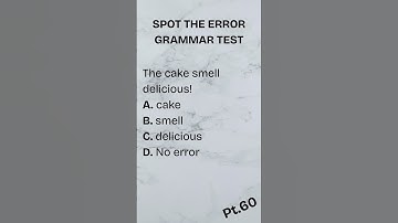 Can You Spot the Grammar Error? 🧠 | Grammar Test #60