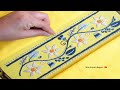 Very easy and attractive embroidered border design for dress