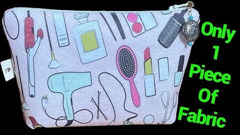 How Easy To Sew Zipper Pouch From 1 Piece Of  Fabric/Beginners Friendly Sewing Tutorial @TheTwinsDay