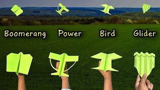 top 4 flying power plane,  best 4 flying paper bird plane,  new 4 paper boomerang toy, best fly toy