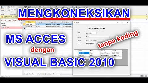 Visual basic 2010 Express |  Mengkoneksikan Microsoft visual Basic 2010 dengan MS Acces 2016