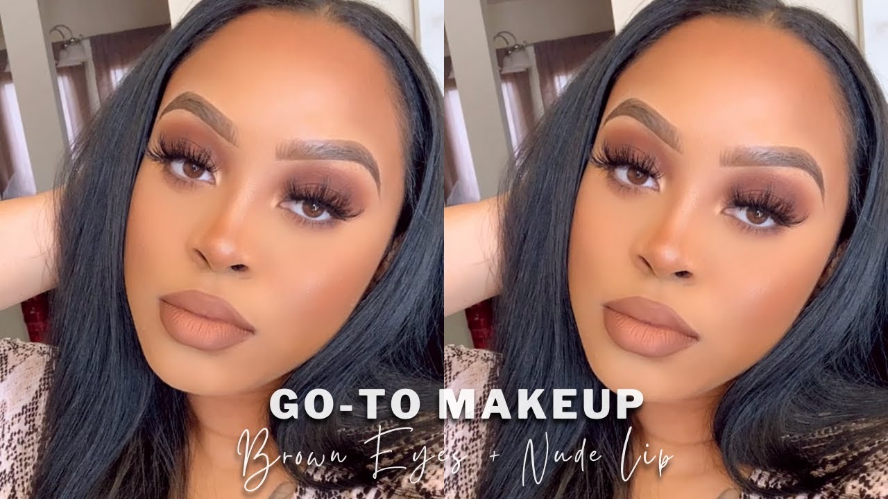 BROWN SMOKEY EYE + PERFECT AFFORDABLE NUDE LIP | CHIT CHAT MAKEUP TUTORIAL | SYDNEYLILIAN