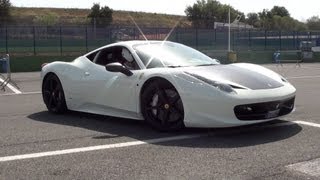 My facebook fan page: http://www.facebook.com/marcopiz96yt i have
filmed a good looking white ferrari 458 italia with rims, bonnet and
rear wing painted in b...