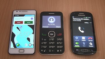 Incoming call & Outgoing call at the Same Time Samsung Galaxy S3 mini Ve+S2 Android 11+Alcatel