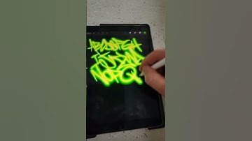 Glowing Alphabet 🤩 #shorts #graffiti #tagging #procreate #alphabet