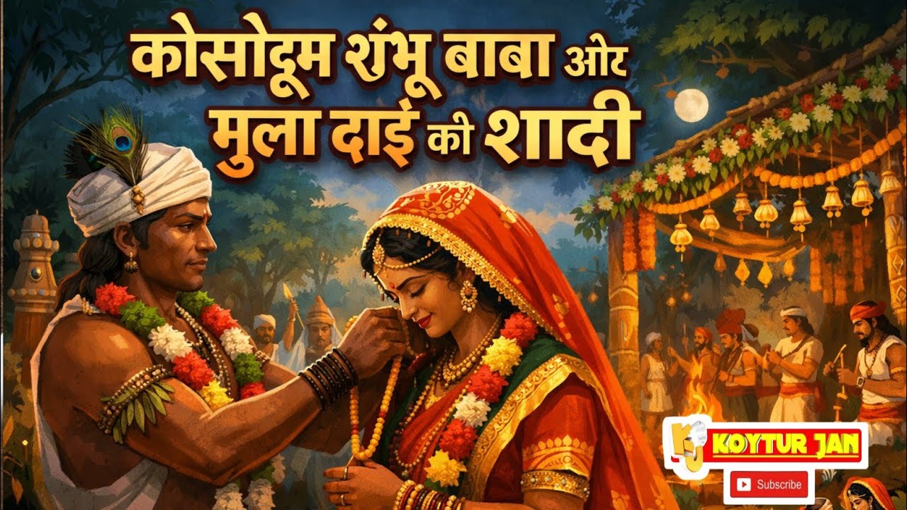 गोंडवाना के प्रथम शंभु कोसोंडूम बाबा और मुलादाई विवाह | कोया पुनेम गोंडी गाथा | शंकर शाह इरपाची |