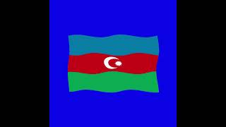 Azerbaijan  2d flag green screen flag animation