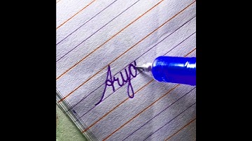 how to write Aryan in cursive writing | cursive writing