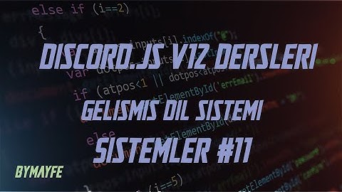 Discord.JS V12 Dersleri | Gelişmiş Dil Sistemi #11
