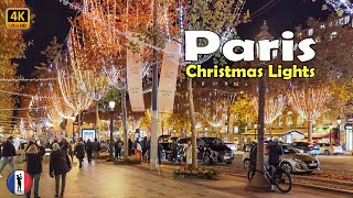 Paris Christmas Lights 2025 - Champs-Élysées & Avenue Montaigne - France Walking Tour 4K60Fps