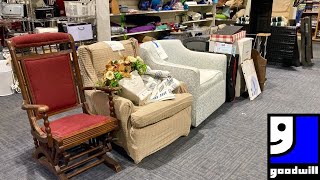 GOODWILL SHOP WITH ME FURNITURE ARMCHAIRS TABLES KITCHENWARE HOME DECOR SHOPPING STORE WALK THROUGH