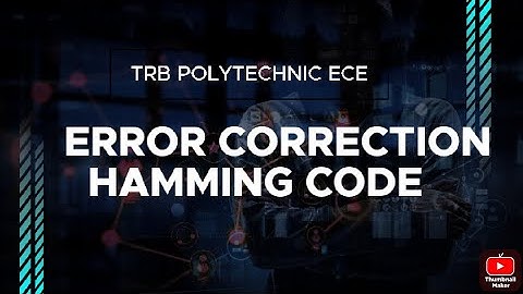 TRB POLYTECHNIC ECE💥 HAMMING CODE: ERROR CORRECTION IN COMPUTER NETWORKS