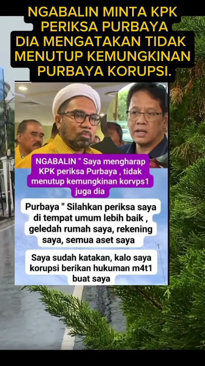 NGABALIN MINTA KPK PERIKSA PURBAYA. TIDAK MENUTUP KEMUNGKINAN  KORUPSI.