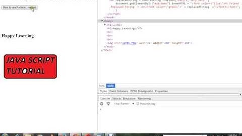 TAMIL HOW TO REPLACE STRING IN JAVASCRIPT DEMO