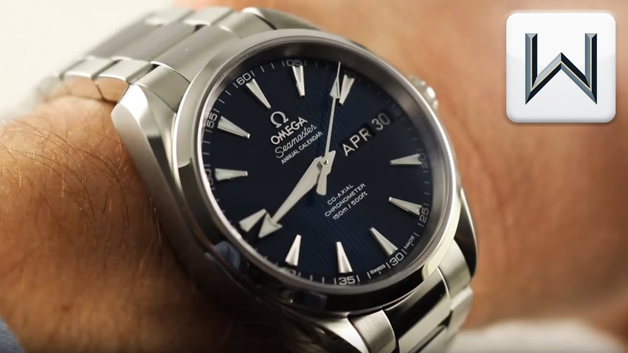 omega annual calendar aqua terra