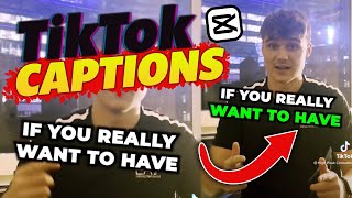 How to Auto-Caption Your TikTok's with CapCut | Easy Tutorial