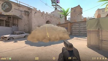 CS2 Dust2 - Smoke B doors from upper tunnels