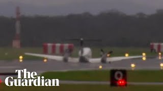 Small plane makes emergency landing at Newcastle airport after landing gear fails