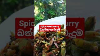 How to make Okra Curry Recipe || බන්ඩක්කා බැදුමක් රසට හදමු .shorts short shortvideo