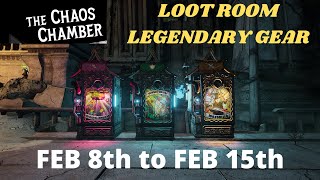 Tiny Tina's Wonderlands - February 8th - Chaos Chamber - Loot Room Legendary Gear This Week