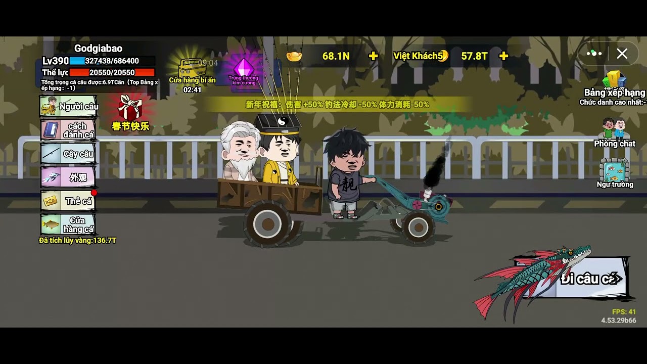 Thử thách dùng chiêu mạnh nhất game câu cá vạn cân câu hết những con cá mạnh nhất từng map