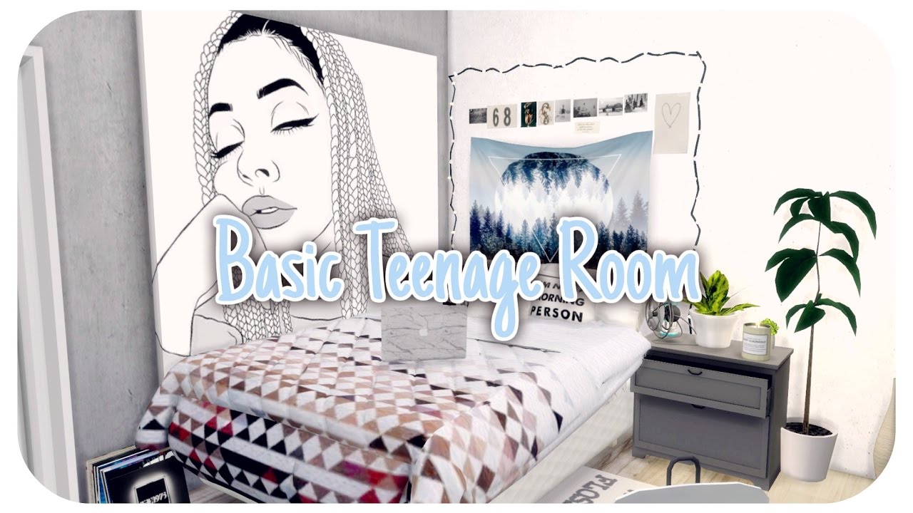 The Sims 4  Basic Teenage Bedroom  Room Build/Speed 