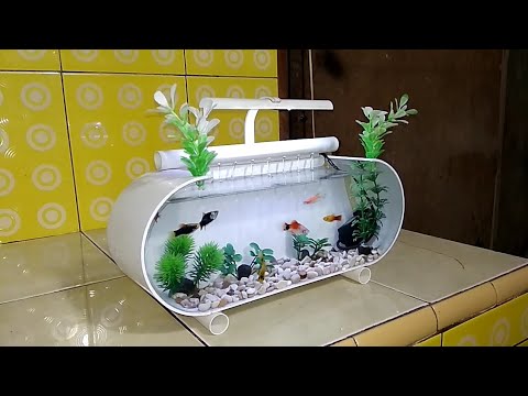 aqurium hias mini dari pipa pvc/mini ornamental aquarium from pvc pipes